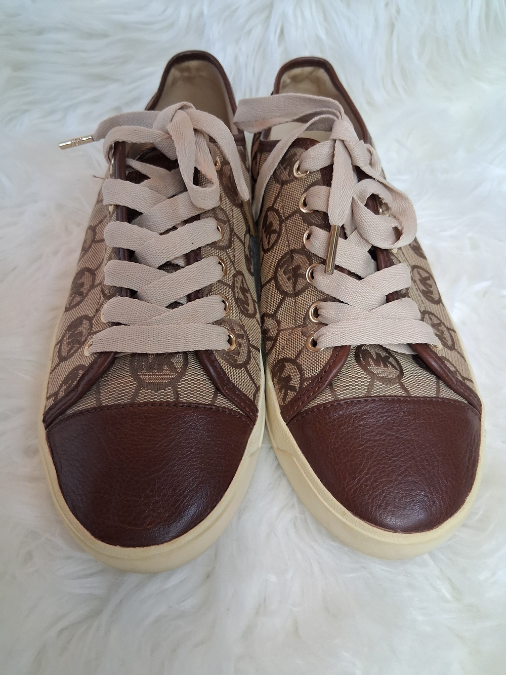 Michael Kors MK City Sneaker Monogram Brown & Tan US 9.5